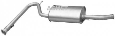 Глушник вихлопних газів кінцевий ASMET 09.077 (фото 1)