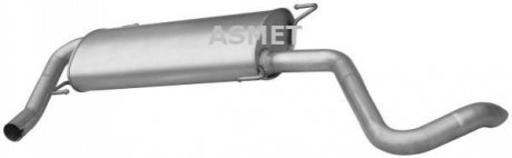 Глушитель выхлопных газов конечный ASMET 09.096 (фото 1)