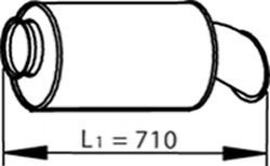Глушитель выхлопных газов конечный Dinex 81718 (фото 1)