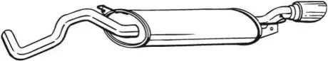 Глушник вихлопних газів кінцевий BOSAL 281-505