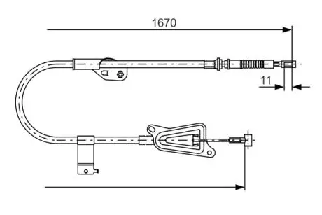 Трос, стоянкова гальмівна система BOSCH 1 987 477 943