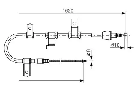 HYUNDAI трос ручного гальма прав. Getz BOSCH 1 987 482 071