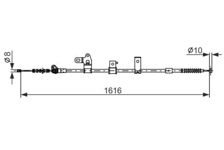 TOYOTA трос ручного гальма задн. лів. Corola -07 BOSCH 1 987 482 307