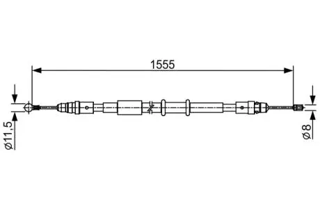 Трос ручного гальма BOSCH 1 987 482 552