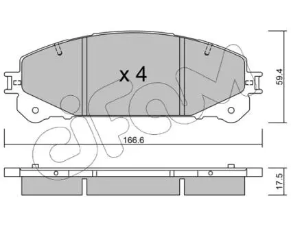 TOYOTA колодки гальмівні дискові Lexus CIFAM 822-938-0
