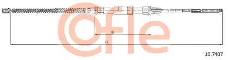 Фото трос, стоянкова гальмівна система COFLE 10.7407 Трос, стоянкова гальмівна система COFLE 10.7407