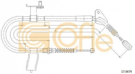 Трос, стояночная тормозная система COFLE 17.0679 (фото 1)