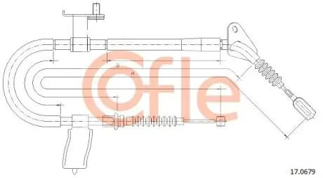 Трос, стоянкова гальмівна система COFLE 17.0679