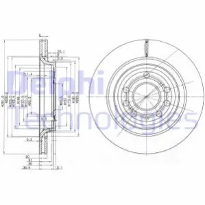 Гальмiвнi диски фарбованi Delphi BG3886C