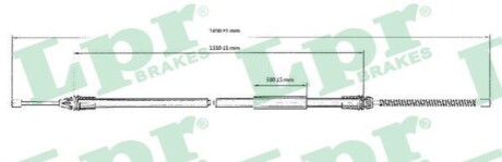 Трос, стояночная тормозная система LPR C0720B