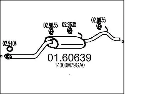 Глушитель выхлопных газов конечный MTS 01.60639