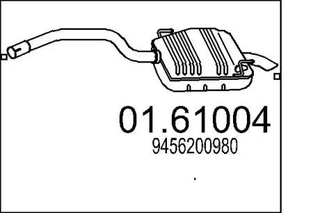 Глушник вихлопних газів кінцевий MTS 01.61004