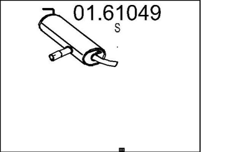 Глушник вихлопних газів кінцевий MTS 01.61049