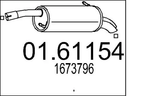 Глушитель выхлопных газов конечный MTS 01.61154