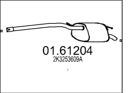 Глушник вихлопних газів кінцевий MTS 01.61204