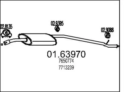 Глушник вихлопних газів кінцевий MTS 01.63970