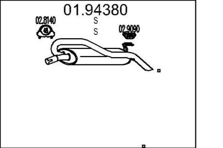 Глушитель выхлопных газов конечный MTS 01.94380