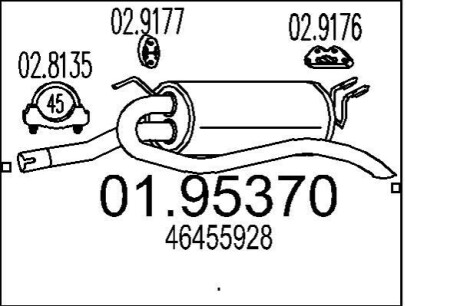 Глушитель выхлопных газов конечный MTS 01.95370