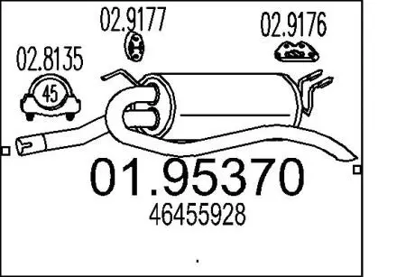 Глушник вихлопних газів кінцевий MTS 01.95370