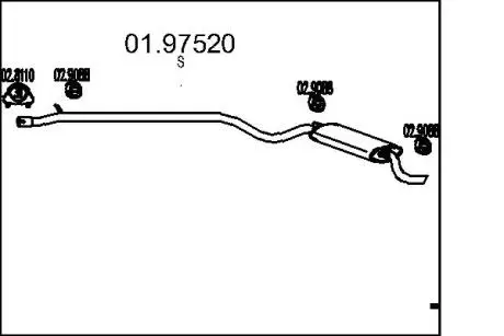 Глушник вихлопних газів кінцевий MTS 01.97520