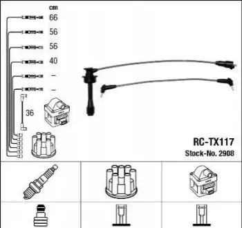 БЕСПРОВ.Выс.НАП.КОМПЛ. TOYOTA NGK RC-TX117