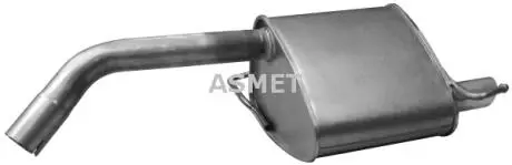 Глушник вихлопних газів кінцевий ASMET 29.011