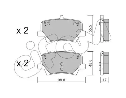 КЛОКИ ХАМУЛК. VOLVO XC40 17- ЛЕТНИЙ? CIFAM 822-1187-0