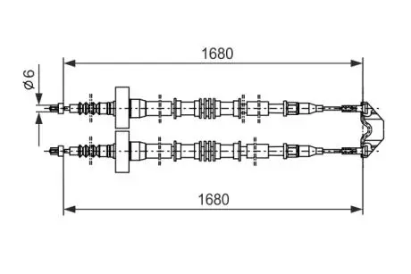 Трос, стояночная тормозная система BOSCH 1 987 477 528