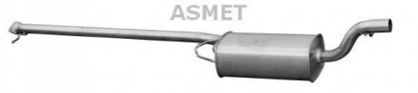 Средний глушитель выхлопных газов ASMET 07.192 (фото 1)