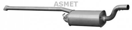 Середній глушник вихлопних газів ASMET 07.212 (фото 1)