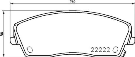 КЛОКИ ХАМУЛК. CHRYSLER 300C 04- BREMBO P11041