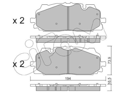 Гальмівні колодки пер. Audi A5/Q7 /VW Touareg 2.0-3.0 17- CIFAM 822-1128-0