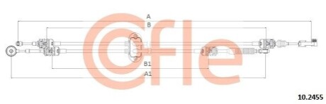 Трос, ступенчатая коробка передач COFLE 10.2455