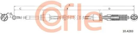 Фото трос, ступінчаста коробка передач COFLE 10.4283 Трос, ступінчаста коробка передач COFLE 10.4283