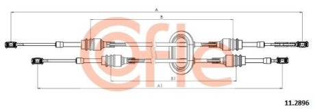 Трос, ступенчатая коробка передач COFLE 11.2896