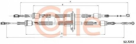 Трос, ступенчатая коробка передач COFLE 12.7272 (фото 1)