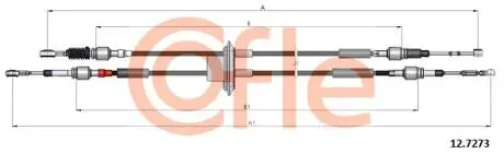 Трос, ступенчатая коробка передач COFLE 12.7273