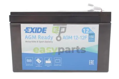 Акумуляторна батарея 12Ah/150A (150x100x100/+L/B0) (AGM) (мото) EXIDE AGM12-12F