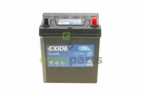 Акумуляторная батарея 35Ah/240A (187x127x220/+R/B00/B1) Excell Азія EXIDE EB356 (фото 1)
