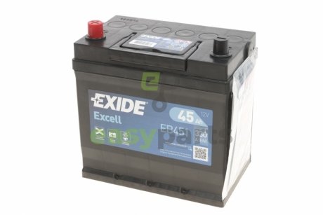 Акумуляторна батарея 45Ah/330A (220x135x225/+L/B1) Excell Азія EXIDE EB451 (фото 1)