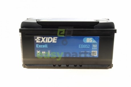 Акумуляторная батарея 85Ah/760A (353x175x175/+R/B13) Excell EXIDE EB852 (фото 1)