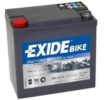 Стартерная аккумуляторная батарея EXIDE GEL12-14 (фото 1)