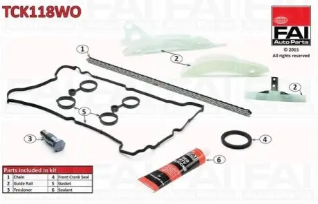 Комплект цели привода распредвала FAI TCK118WO