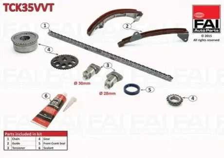 Комплект цели привода распредвала FAI TCK35VVT