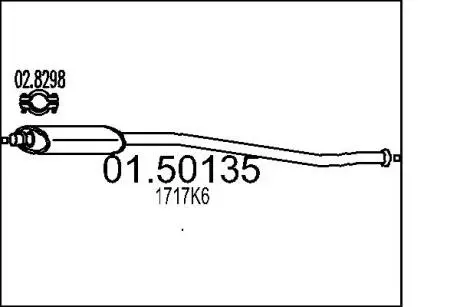 Середній глушник вихлопних газів MTS 01.50135