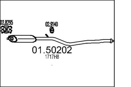 Середній глушник вихлопних газів MTS 01.50202