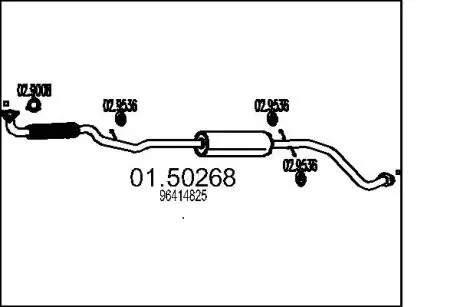 Середній глушник вихлопних газів MTS 01.50268