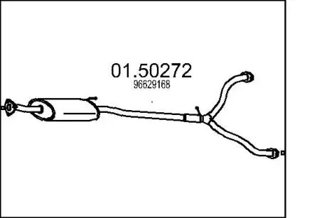 Середній глушник вихлопних газів MTS 01.50272
