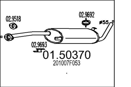 Средний глушитель выхлопных газов MTS 01.50370