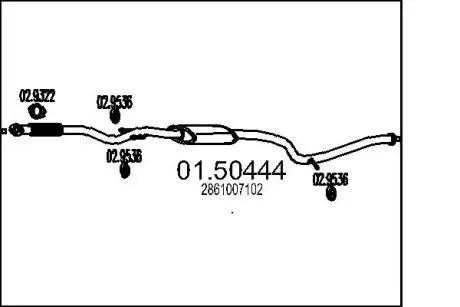 Середній глушник вихлопних газів MTS 01.50444